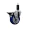 Service Caster 4'' Blue Poly Swivel 1-1/4'' Expanding Stem Caster with Brake SCC-EX20S414-PPUB-BLUE-PLB-114 - alternate 1
